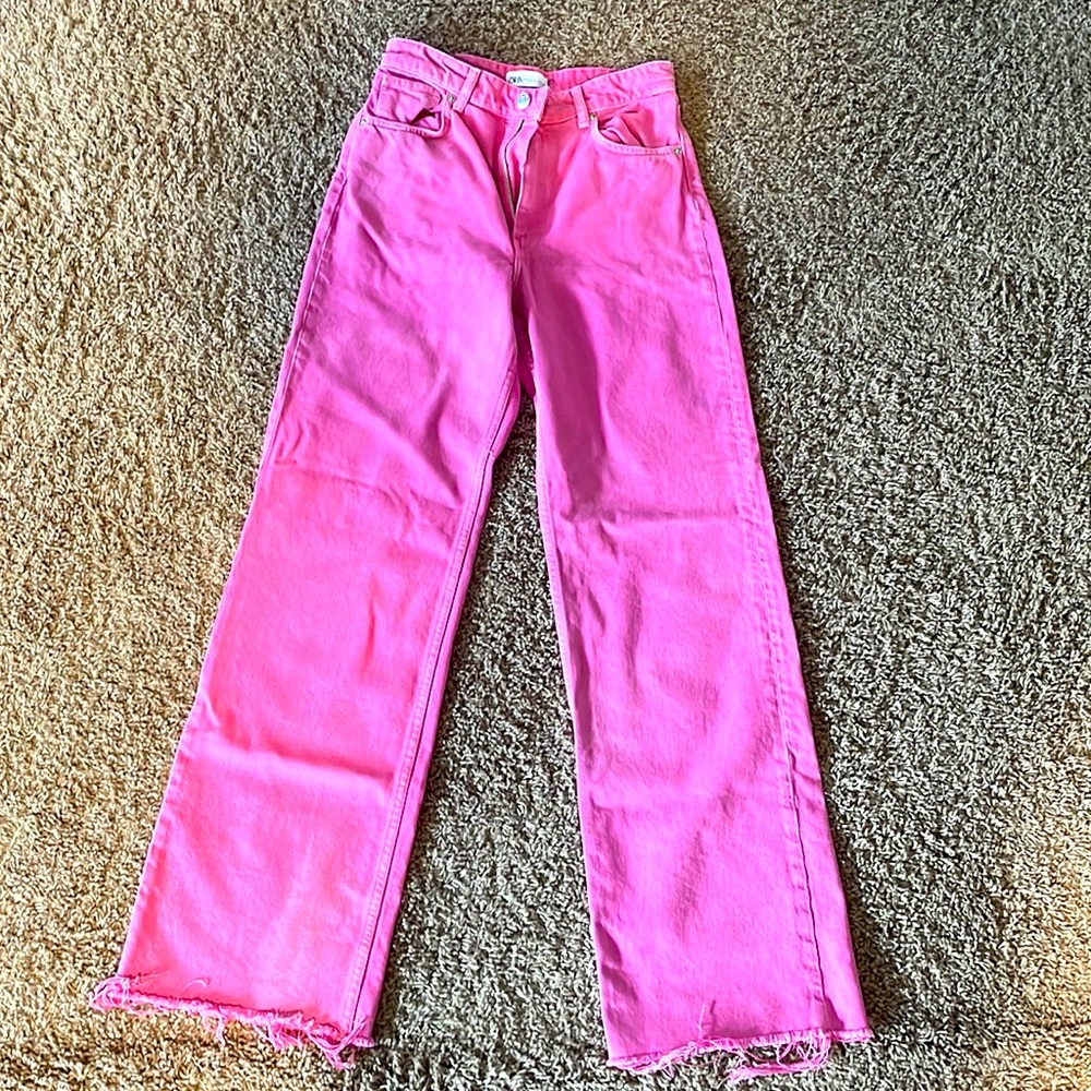 Zara Barbie pink jeans size 6